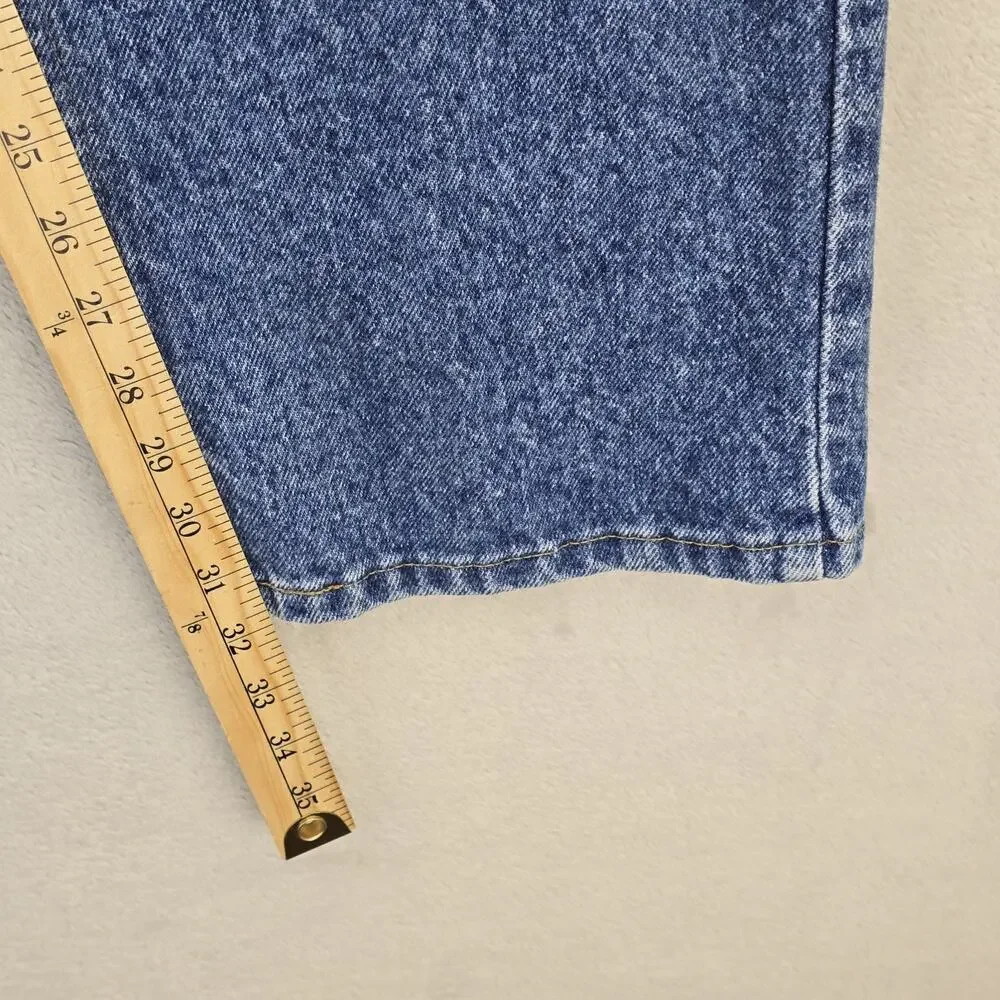 Vintage Lee Riders Jeans Mens Fits 35x32 Blue Acid Wash Union Made in USA